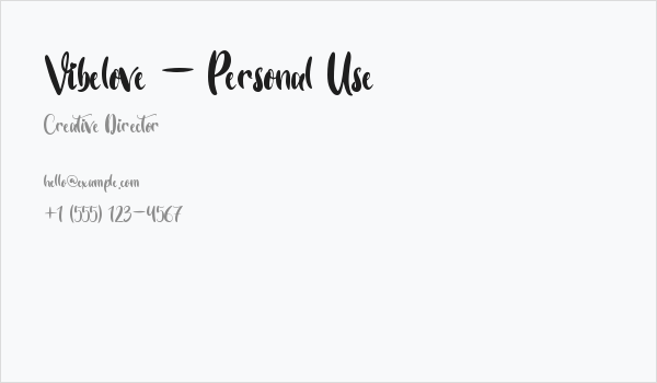 Vibelove - Personal Use Business Card