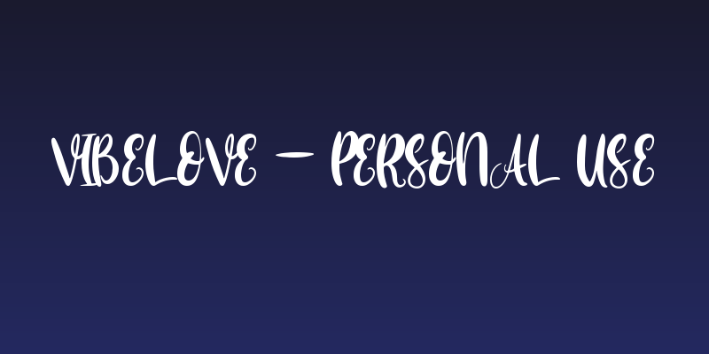 Vibelove - Personal Use Social Header