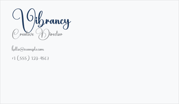 Vibrancy Business Card