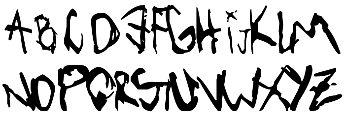 VibratteLetters! Font LOWERCASE