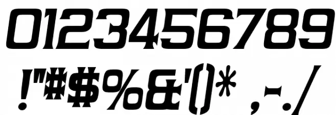 Vibrocentric Bold Italic Fonte OUTROS PERSONAGENS