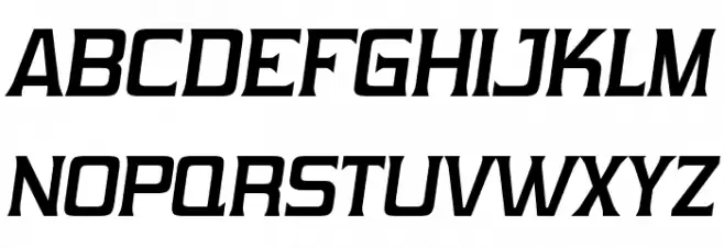 Vibrocentric Bold Italic Caratteri MAIUSCOLE