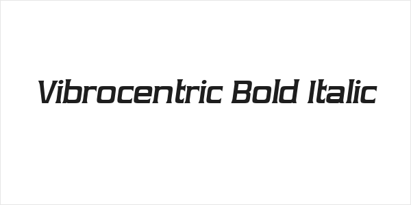 Vibrocentric Bold Italic Logo