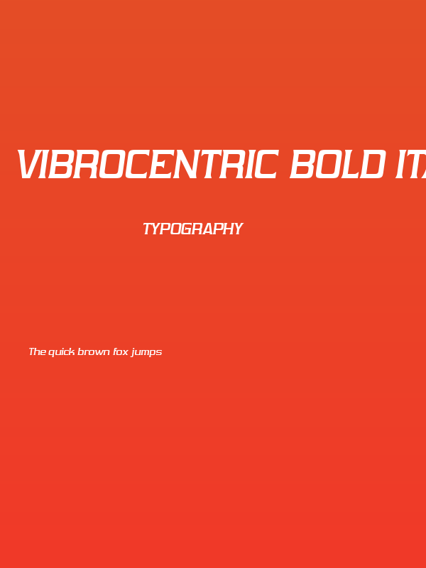 Vibrocentric Bold Italic Poster
