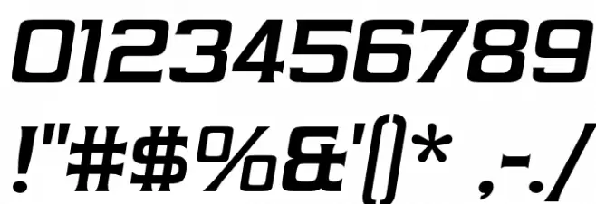 Vibrocentric-BoldItalic Font OTHER CHARS