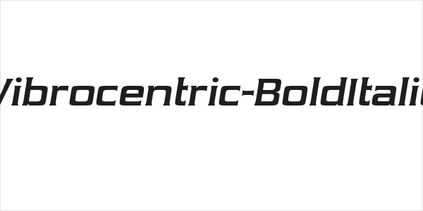 Vibrocentric-BoldItalic Logo