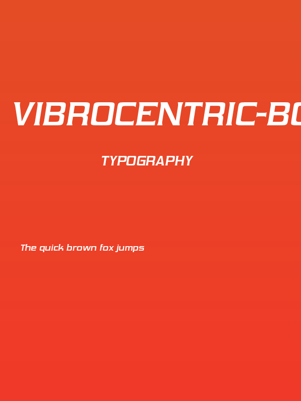 Vibrocentric-BoldItalic Poster