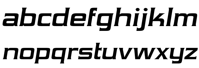 Vibrocentric-BoldItalic Font LOWERCASE