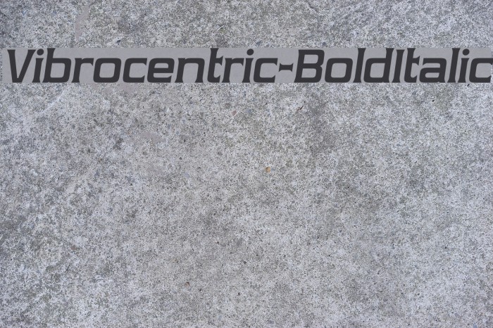 Vibrocentric-BoldItalic Font examples