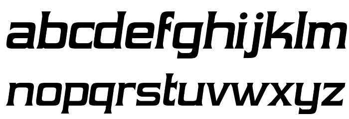 Vibrocentric-BoldItalic Font LOWERCASE