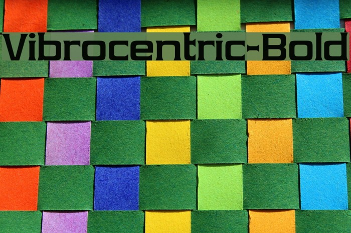 Vibrocentric-Bold Font examples
