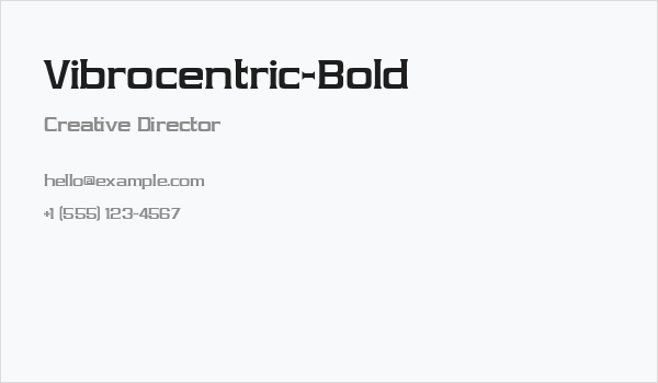 Vibrocentric-Bold Business Card