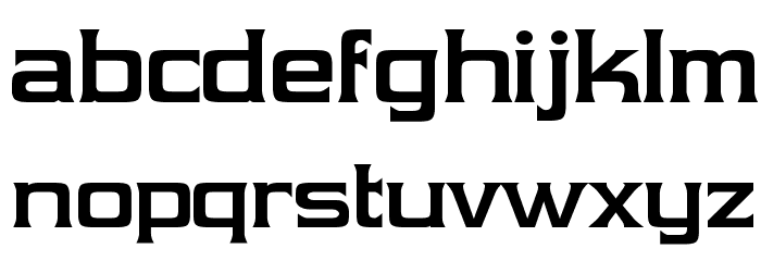 Vibrocentric-Bold Font LOWERCASE