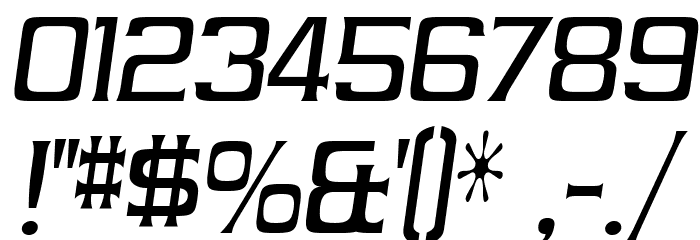 Vibrocentric-Italic Font OTHER CHARS