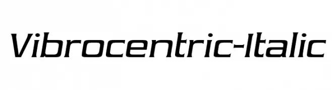 Vibrocentric-Italic  フリーフォントのダウンロード