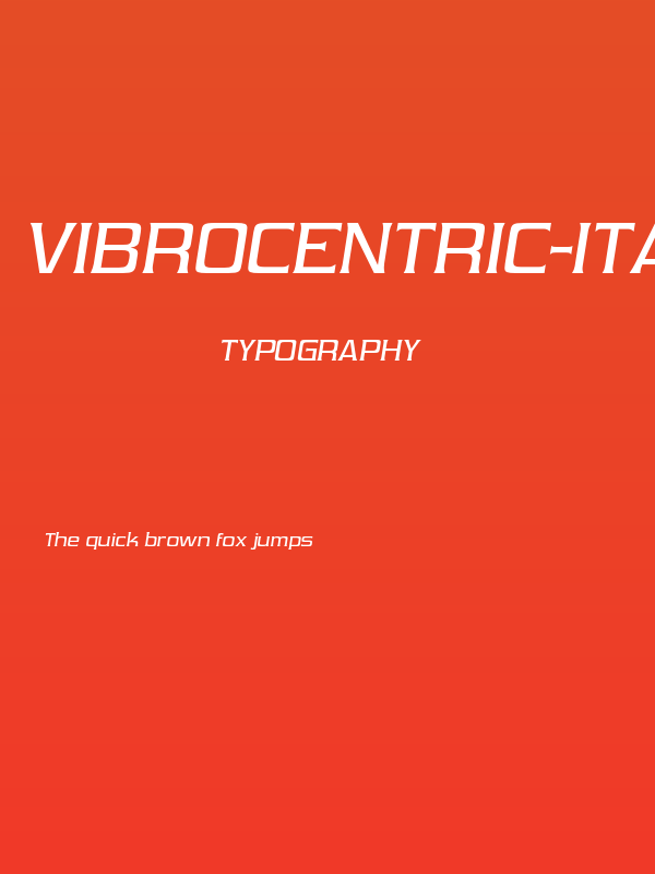 Vibrocentric-Italic Poster