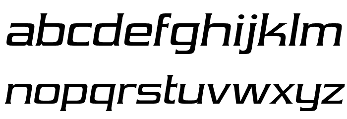 Vibrocentric-Italic Font LOWERCASE