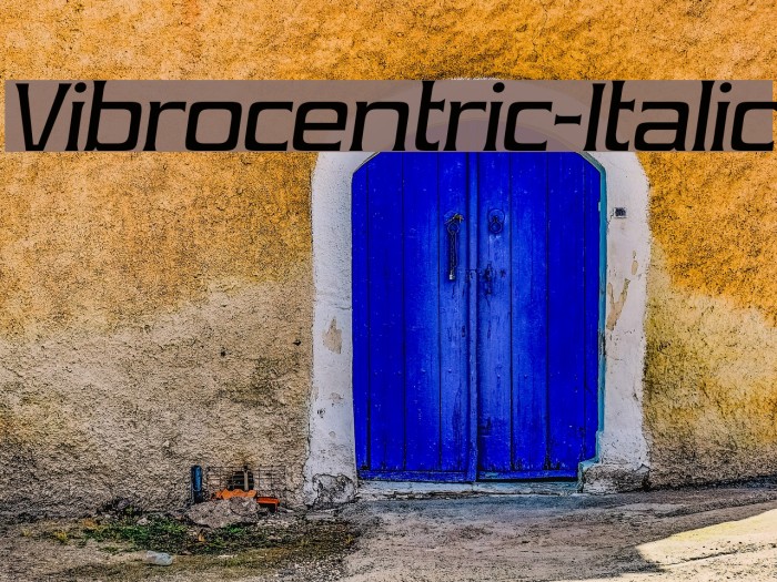 Vibrocentric-Italic Font examples