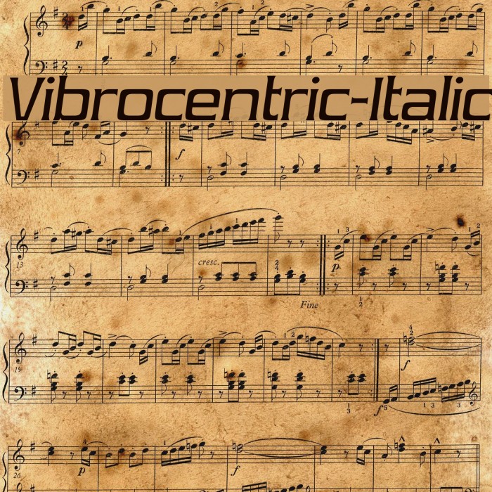 Vibrocentric-Italic Font examples
