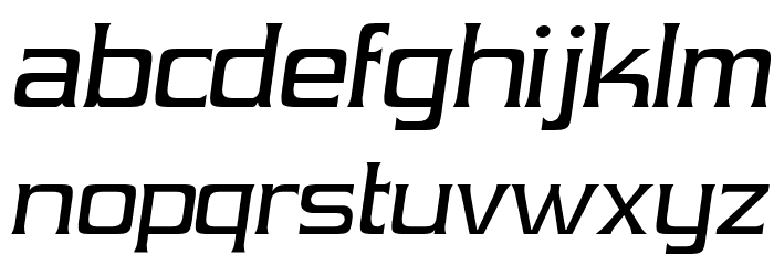 Vibrocentric-Italic Font LOWERCASE