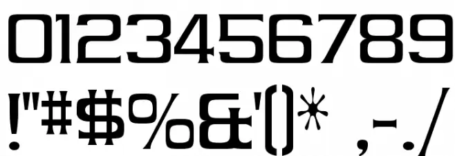 Vibrocentric-Regular Font OTHER CHARS