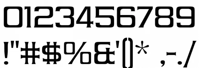 Vibrocentric-Regular Font OTHER CHARS