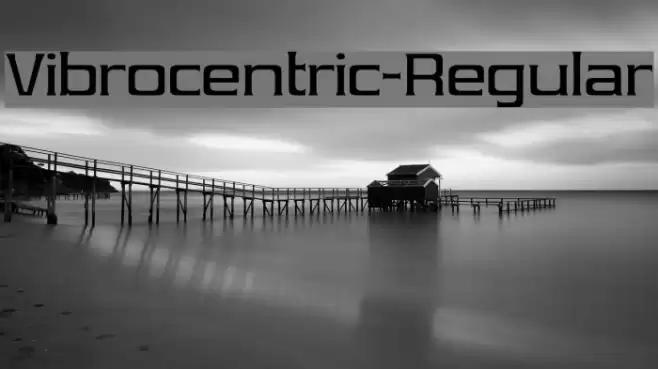 Vibrocentric-Regular Font examples