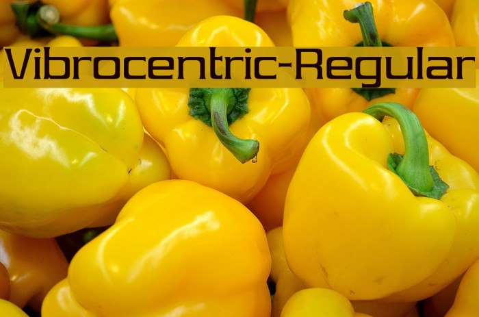 Vibrocentric-Regular Font examples