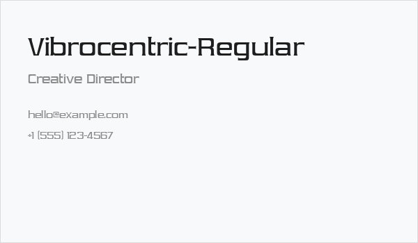 Vibrocentric-Regular Business Card