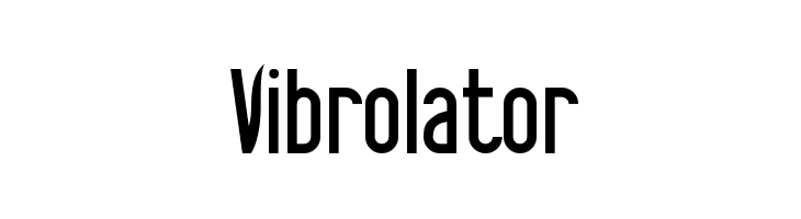 Vibrolator  Frei Schriftart Herunterladen