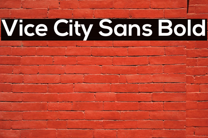 Vice City Sans Bold Example 1