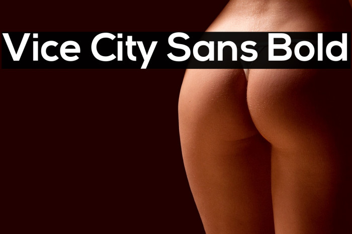 Vice City Sans Bold Example 3