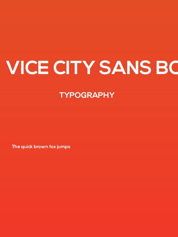 Vice City Sans Bold Poster