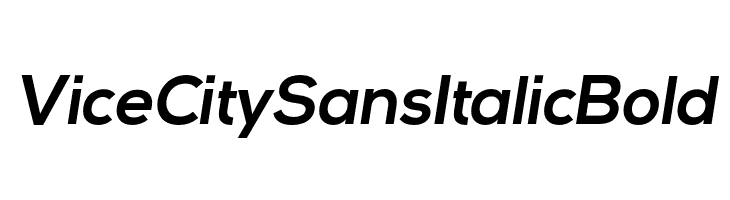 Vice City Sans Italic Bold  Frei Schriftart Herunterladen