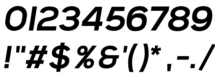 Vice City Sans Italic Bold Font OTHER CHARS