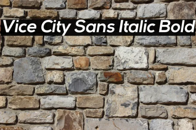 Vice City Sans Italic Bold Example 3