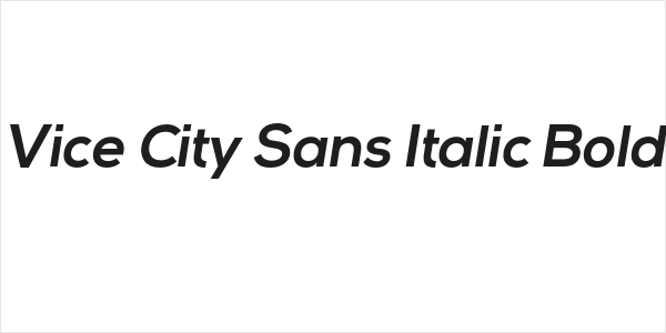 Vice City Sans Italic Bold Logo