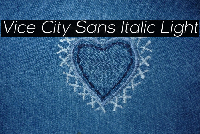 Vice City Sans Italic Light Example 1