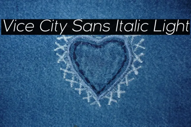Vice City Sans Italic Light Example 1
