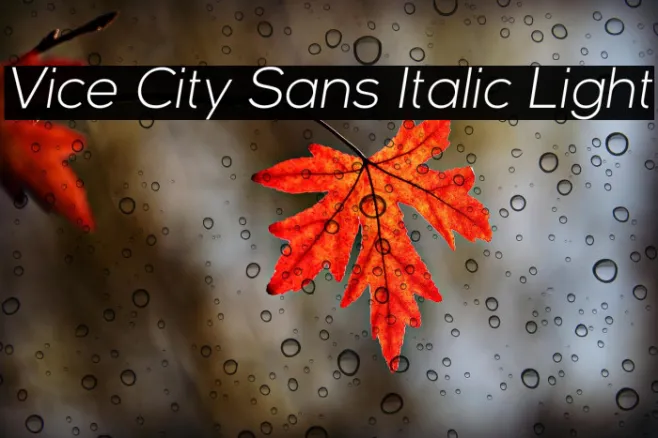 Vice City Sans Italic Light Example 2