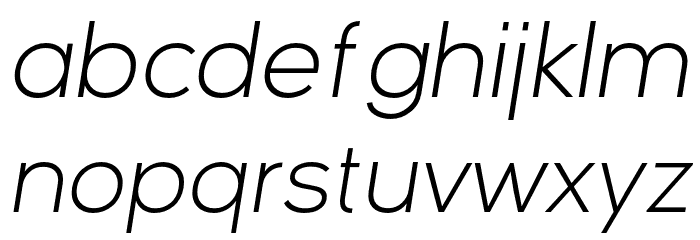Vice City Sans Italic Light Font LOWERCASE