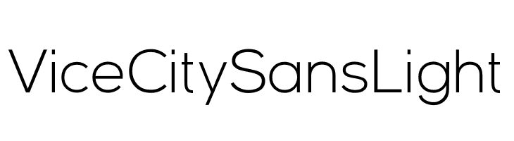Vice City Sans Light  Free Fonts Download