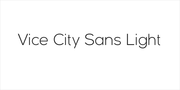 Vice City Sans Light Logo