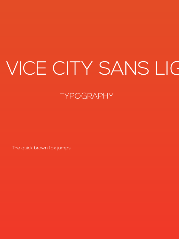 Vice City Sans Light Poster
