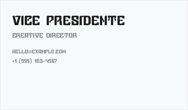 Vice Presidente Business Card
