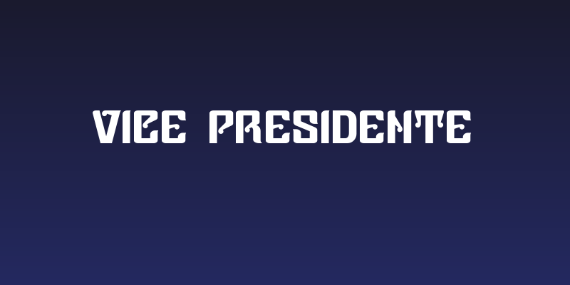 Vice Presidente Social Header