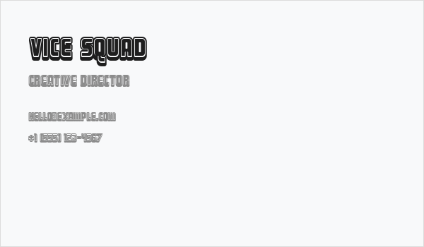 Vice Squad Business Card