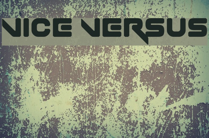 Vice Versus Font examples