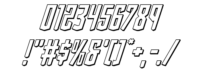 Viceroy of Deacons 3D Italic Font OTHER CHARS