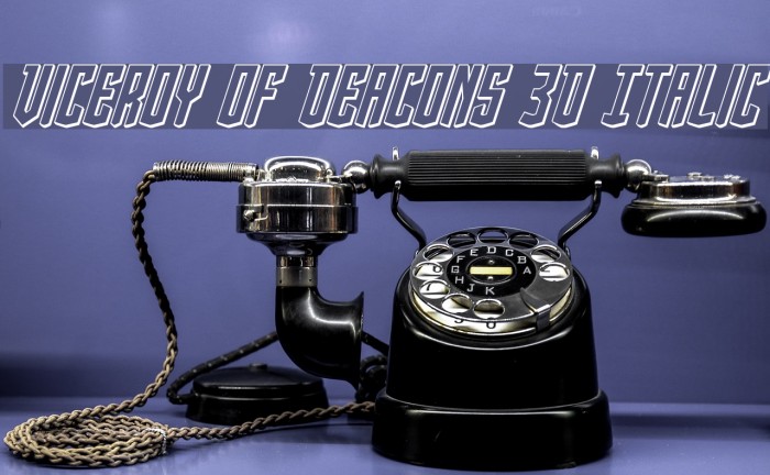 Viceroy of Deacons 3D Italic Font examples